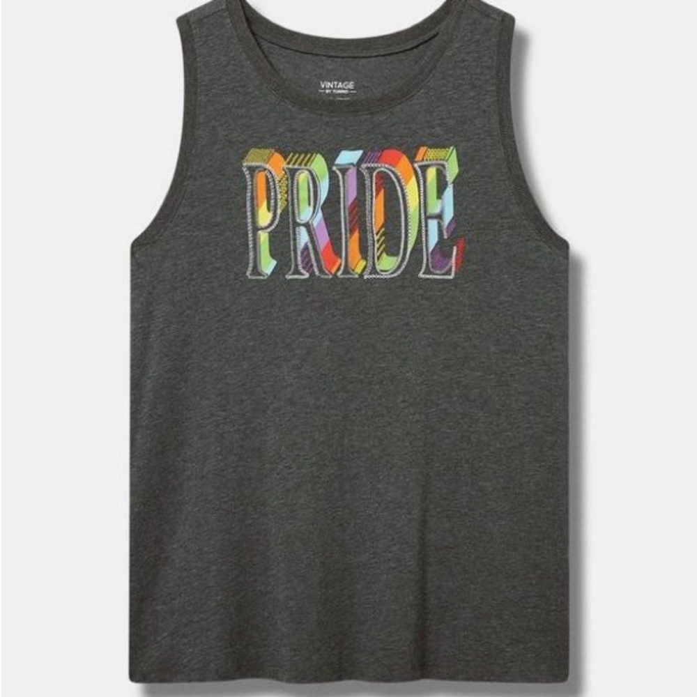 Women's Torrid - Tank Pride
"Vintage" T-shirt - Slub Grey - Plus
Size 1